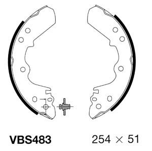 MOTAQUIP VBS483 Ремкомплект барабанных колодок  для ISUZU TROOPER (Исузу Троопер)