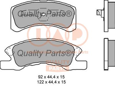Комплект тормозных колодок, дисковый тормоз IAP QUALITY PARTS 704-03110 для MITSUBISHI MIRAGE