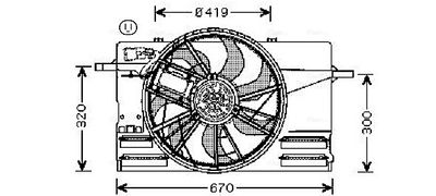 VENTILATOR RADIATOR AVA QUALITY COOLING VO7508