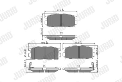 Комплект тормозных колодок, дисковый тормоз JURID 573386J для OPEL ANTARA