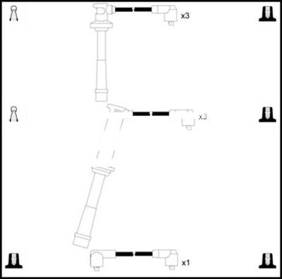 Комплект проводов зажигания LEMARK HOES1203 для MAZDA XEDOS
