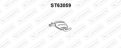 Средний глушитель выхлопных газов VENEPORTE ST63059 для VW JETTA