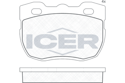 Комплект тормозных колодок, дисковый тормоз ICER 140800 для LAND ROVER 90