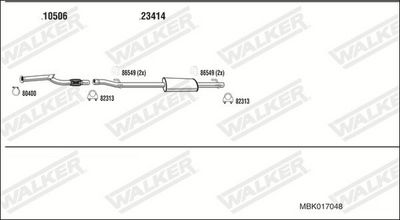SISTEM DE ESAPAMENT WALKER MBK017048