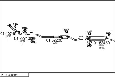 Układ wydechowy MTS PEUG33860A002341