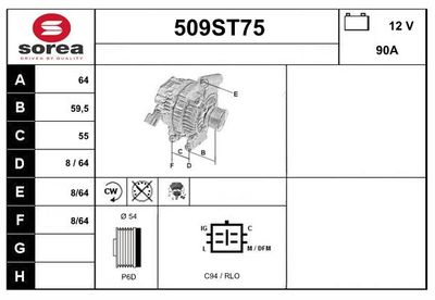 STARTCAR 509ST75 Генератор для SUZUKI SWIFT IV (FZ, NZ) 1.3 DDiS (AZG 413D) STARTCAR 509ST75 Генератор для SUZUKI SWIFT IV (FZ, NZ) 1.3 DDiS (AZG 413D)