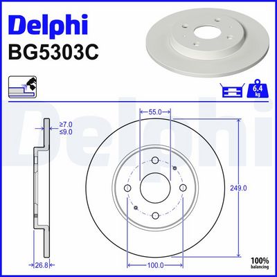 Remschijf set (2 stuks) Achter Links/Rechts past: BYD DOLPHIN Electric 08.21-