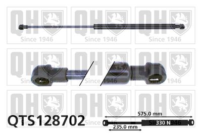 газов амортисьор, капак на двигателя QUINTON HAZELL QTS128702