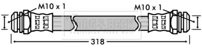 спирачен маркуч BORG & BECK BBH7246