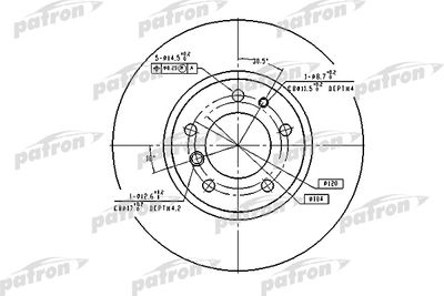 Тормозной диск PATRON PBD2555 для BMW 5
