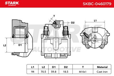спирачен апарат STARK SKBC-0460179