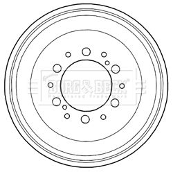 Тормозной барабан BORG & BECK BBR7232 для TOYOTA 4 RUNNER