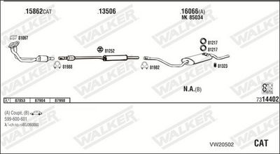 Изпускателна система WALKER VW20502