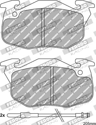 BREMSBELAGSATZ SCHEIBENBREMSE FERODO RACING FDS393 1