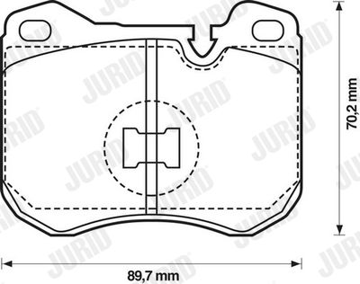 Комплект тормозных колодок, дисковый тормоз JURID 571373J для PORSCHE 944