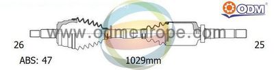 Приводной вал Multiparts 18-222111 для CHRYSLER VOYAGER