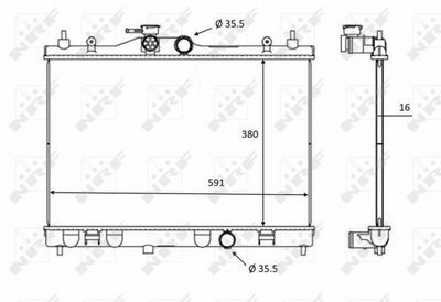 Radiator, engine cooling 58236