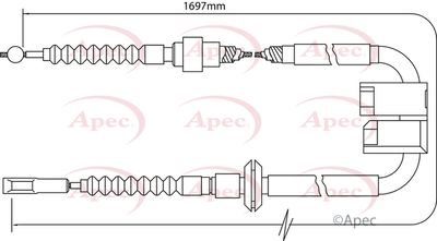 Cable Pull, parking brake APEC CAB1016