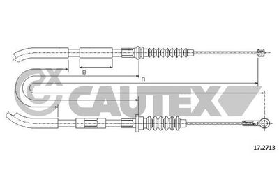 Тросик, cтояночный тормоз CAUTEX 761578 для ISUZU TROOPER