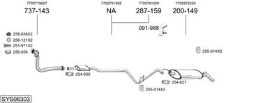 SISTEM DE ESAPAMENT BOSAL SYS08303