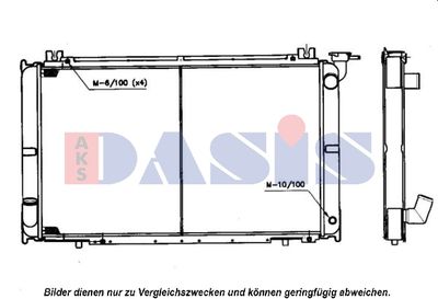 Радиатор, охлаждение двигателя AKS DASIS 070096N для NISSAN TERRANO