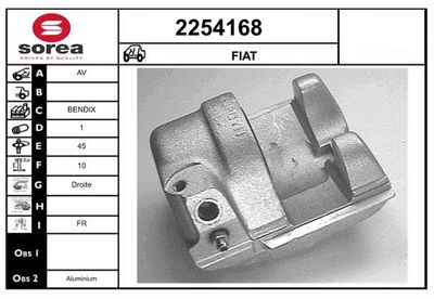 Тормозной суппорт EAI 2254168 для FIAT 850