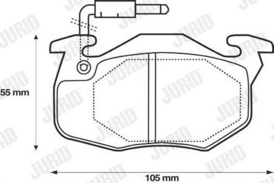 BREMSBELAGSATZ SCHEIBENBREMSE JURID 571332J 1