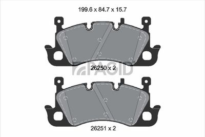 комплект спирачно феродо, дискови спирачки PAGID T3311N