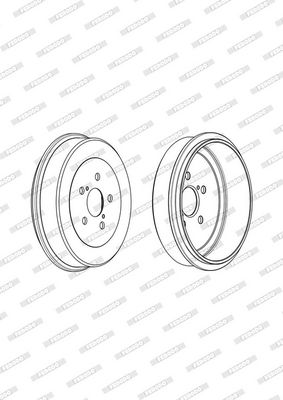 BREMSTROMMEL FERODO FDR329350 3