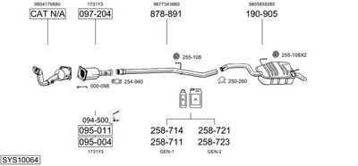 Изпускателна система BOSAL SYS10064