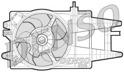 Вентилятор, охлаждение двигателя DENSO DER09032 для LANCIA YPSILON