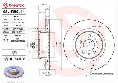 DISC FRANA BREMBO 09N36011 1