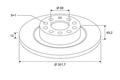 BREMSSCHEIBE VALEO 672542 3