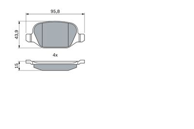 Brake Pad Set, disc brake 0 986 424 553