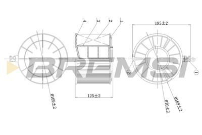 Воздушный фильтр BREMSI FA1174 для AUDI A4