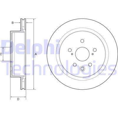 Bromsskiva DELPHI BG4962C