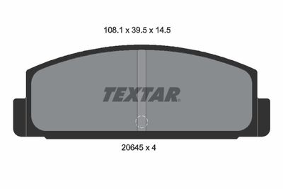 Комплект тормозных колодок, дисковый тормоз TEXTAR 2064501 для MITSUBISHI SAPPORO