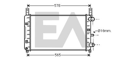 EACLIMA 31R22109 Радиатор охлаждения двигателя EACLIMA для FORD FIESTA Автофургон / микроавтобус (F3L, F5L)