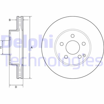 Bromsskiva DELPHI BG4945C