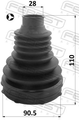 Bellow, drive shaft 2115-TKE4WDT