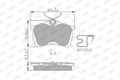 BREMSBELAGSATZ SCHEIBENBREMSE JURID 572478J 1