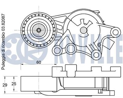 ROLA INTINZATOR CUREA TRANSMISIE RUVILLE 542785 1