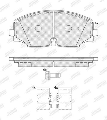 BREMSBELAGSATZ SCHEIBENBREMSE JURID 574119J 1
