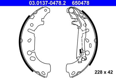 Комплект тормозных колодок ATE 03.0137-0478.2 для FIAT LINEA