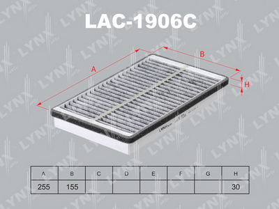 LYNXauto LAC-1906C Фильтр салона  для LADA NIVA (Лада Нива)