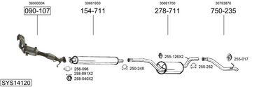 Изпускателна система BOSAL SYS14120