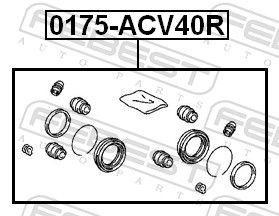 Ремкомплект, тормозной суппорт 0175-ACV40R