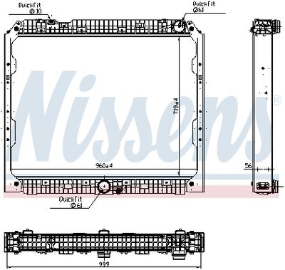 Kylare, motorkylning NISSENS 627002