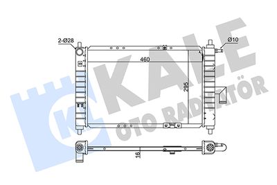 Радиатор, охлаждение двигателя KALE OTO RADYATÖR 346090 для DAEWOO MATIZ