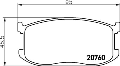 Комплект тормозных колодок, дисковый тормоз TEXTAR 2076001 для MAZDA 323